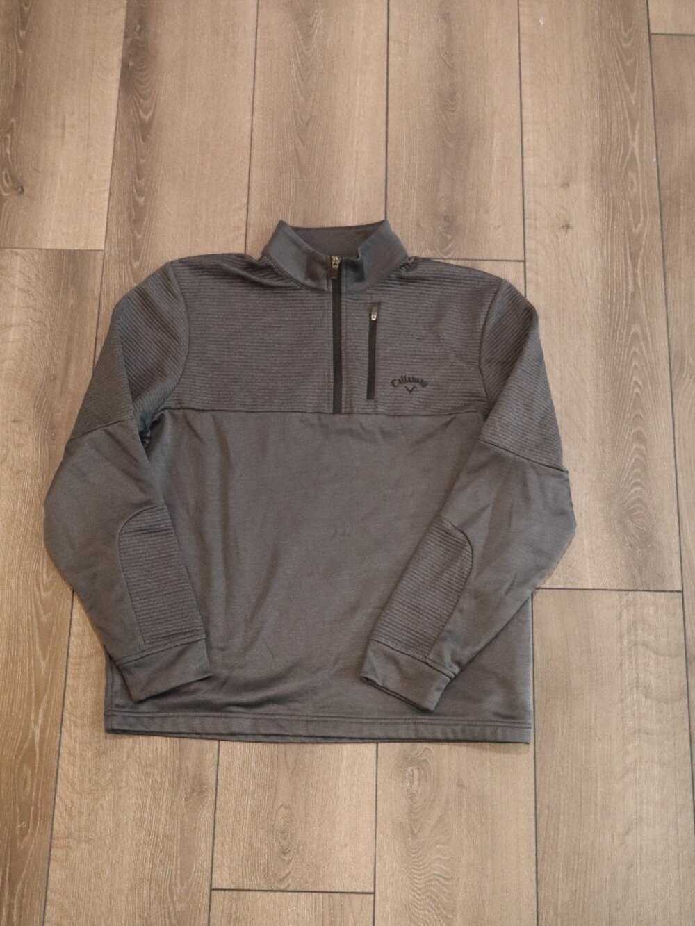 Gray Mens Callaway Golf Quarter Zip Sweater Sz S